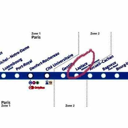 Beau T3 A Arcueil A 3 Min Rer B « Laplace » Extérieur photo